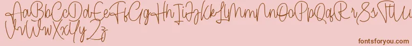 Cendolita Script Free Font – Brown Fonts on Pink Background