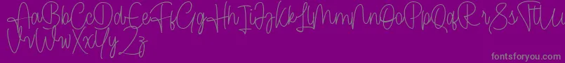 Cendolita Script Free Font – Gray Fonts on Purple Background