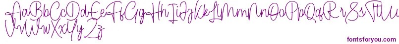 フォントCendolita Script Free – 紫色のフォント