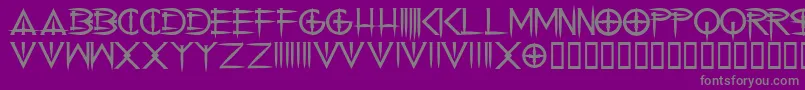 cenobyte-Schriftart – Graue Schriften auf violettem Hintergrund