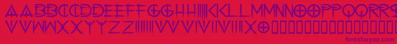 cenobyte Font – Purple Fonts on Red Background