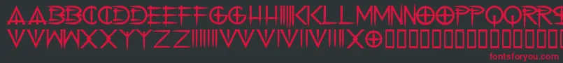 cenobyte Font – Red Fonts on Black Background