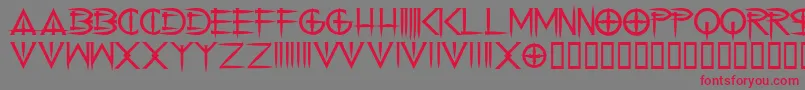 cenobyte Font – Red Fonts on Gray Background