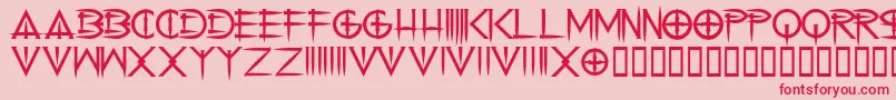 Шрифт cenobyte – красные шрифты на розовом фоне