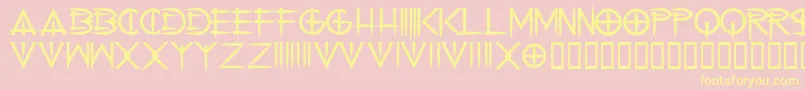 cenobyte Font – Yellow Fonts on Pink Background