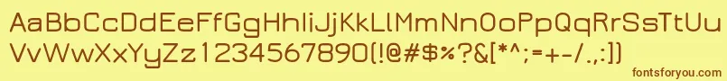 Шрифт Jura – коричневые шрифты на жёлтом фоне