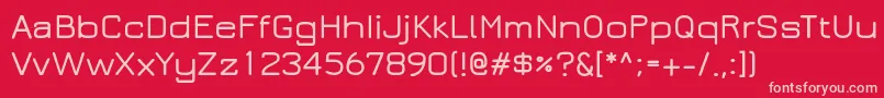 Jura Font – Pink Fonts on Red Background