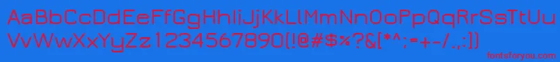 Jura Font – Red Fonts on Blue Background