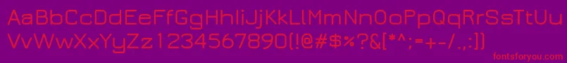 Jura Font – Red Fonts on Purple Background