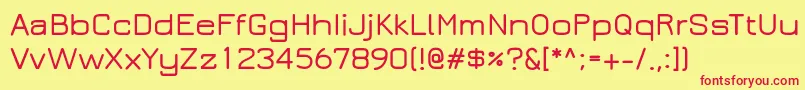 Jura Font – Red Fonts on Yellow Background