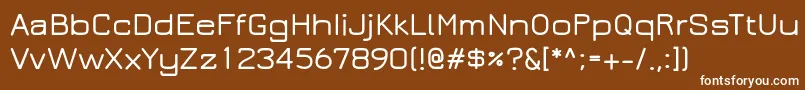 Jura-fontti – valkoiset fontit ruskealla taustalla