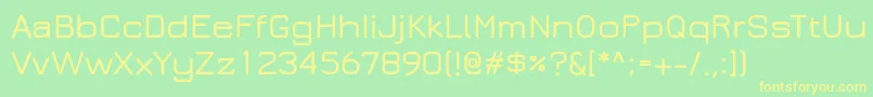 Jura Font – Yellow Fonts on Green Background