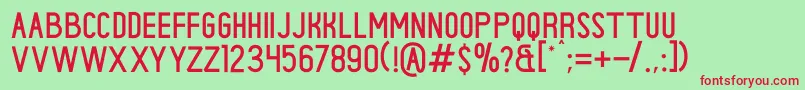 CENTURIES Font – Red Fonts on Green Background