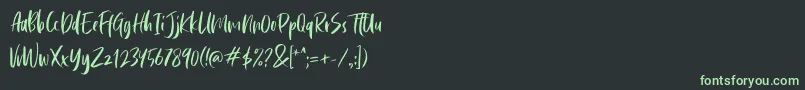 Cephalonia Font – Green Fonts on Black Background