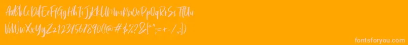 More about Cephalonia Font Cephalonia Font – Pink Fonts on Orange Background