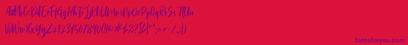 Cephalonia Font – Purple Fonts on Red Background