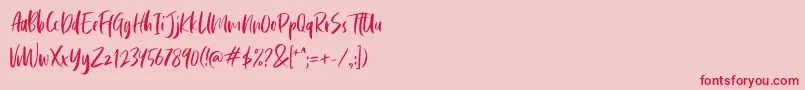 Cephalonia Font – Red Fonts on Pink Background