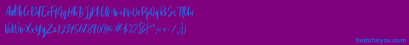 Cephalonia Font – Blue Fonts on Purple Background