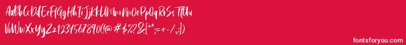 Cephalonia Font – White Fonts on Red Background