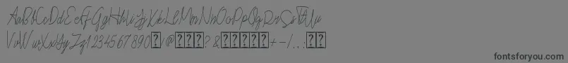 Cepttoni Font – Black Fonts on Gray Background
