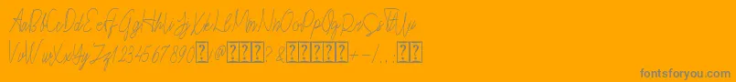 Cepttoni-Schriftart – Graue Schriften auf orangefarbenem Hintergrund