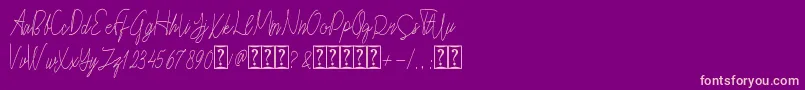 Cepttoni Font – Pink Fonts on Purple Background