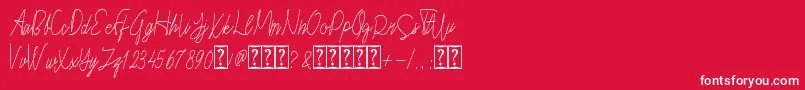 Cepttoni Font – White Fonts on Red Background