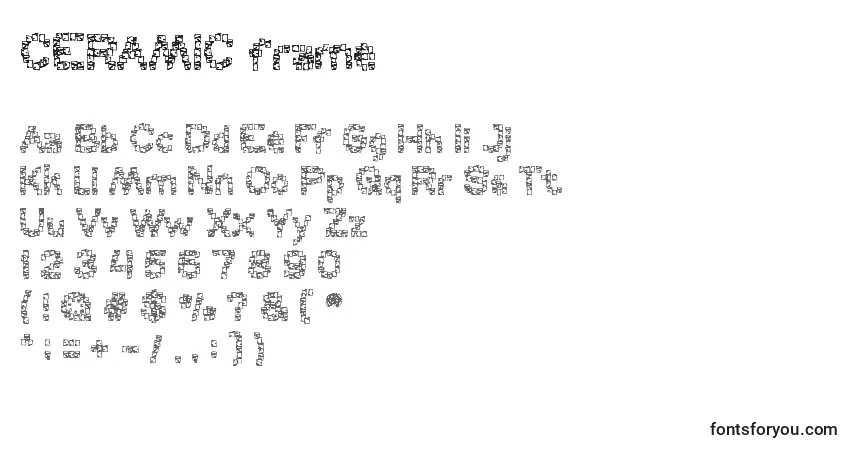 CERAMIC frame-fontti – aakkoset, numerot, erikoismerkit