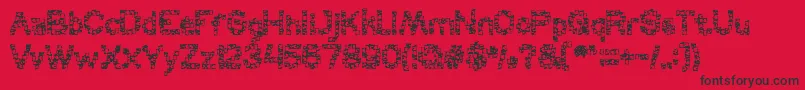 CERAMIC frame Font – Black Fonts on Red Background