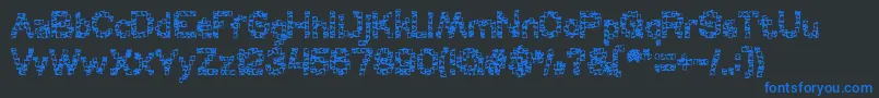 CERAMIC frame Font – Blue Fonts on Black Background