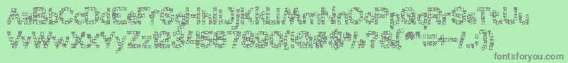 CERAMIC frame Font – Gray Fonts on Green Background