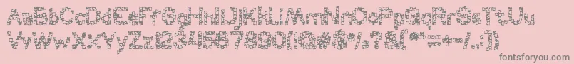 CERAMIC frame-Schriftart – Graue Schriften auf rosa Hintergrund