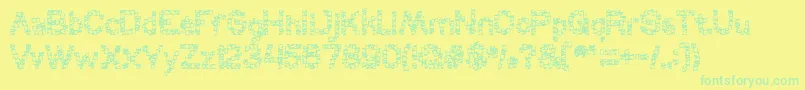 More about CERAMIC frame Font CERAMIC frame Font – Green Fonts on Yellow Background