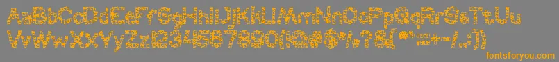 CERAMIC frame Font – Orange Fonts on Gray Background