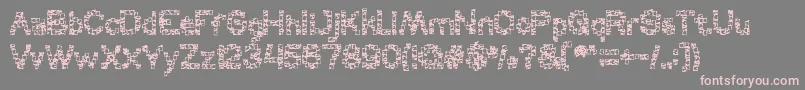 CERAMIC frame Font – Pink Fonts on Gray Background