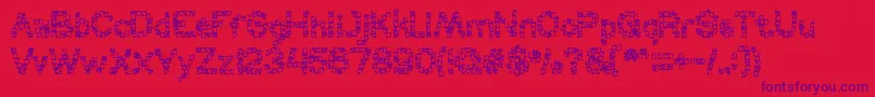 CERAMIC frame Font – Purple Fonts on Red Background