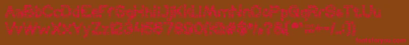 CERAMIC frame-Schriftart – Rote Schriften auf braunem Hintergrund