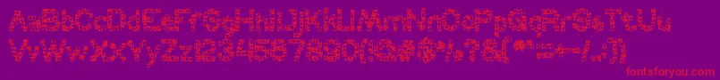 CERAMIC frame Font – Red Fonts on Purple Background