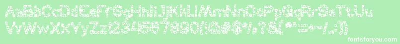 CERAMIC frame Font – White Fonts on Green Background