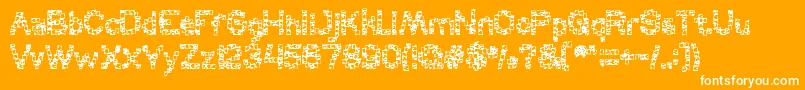 CERAMIC frame Font – White Fonts on Orange Background