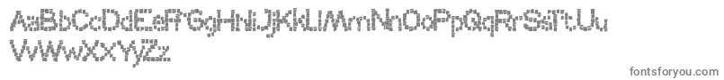 CERAMIC-fontti – harmaat kirjasimet valkoisella taustalla