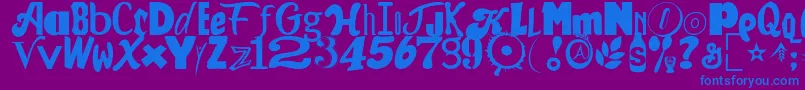 CEREAL KILLERZ Font – Blue Fonts on Purple Background