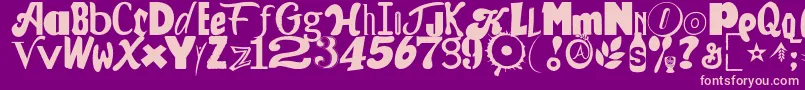 CEREAL KILLERZ-fontti – vaaleanpunaiset fontit violetilla taustalla