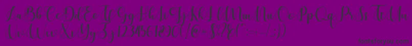 Cerilleta Font – Black Fonts on Purple Background