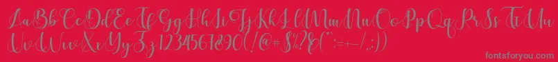 Cerilleta Font – Gray Fonts on Red Background