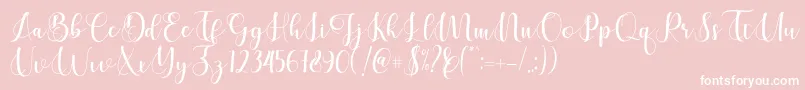 Cerilleta Font – White Fonts on Pink Background