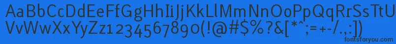 LacunaRegular Font – Black Fonts on Blue Background