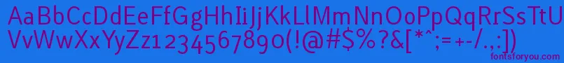 LacunaRegular Font – Purple Fonts on Blue Background