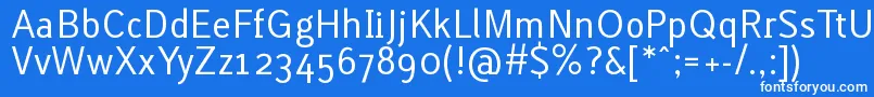 LacunaRegular Font – White Fonts on Blue Background