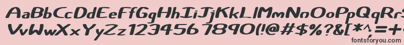 Certainly Italic Font – Black Fonts on Pink Background